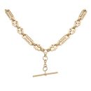 9ct Yellow Gold Stars And Bars T-Bar Chain 20"