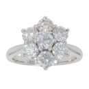 18ct White Gold 2.26ct Diamond Cluster Ring