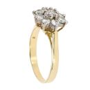 18ct Yellow Gold 1.00ct Diamond Cluster Ring