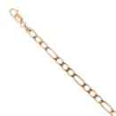 9ct Yellow Gold Figaro Bracelet 8.5"