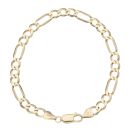 9ct Yellow Gold Figaro Bracelet 8"