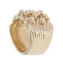 9ct Yellow Gold Four Row Keeper Ring