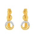 22ct Yellow Gold Cubic Zirconia Huggie Hoop Earrings
