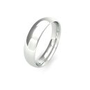 Platinum 5mm Traditional Court Wedding Band