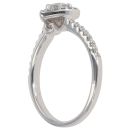 18ct White Gold 0.38ct Diamond Solitaire Heart Ring