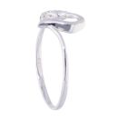 9ct White Gold Diamond Heart Ring