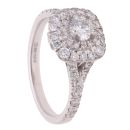 18ct White Gold 0.95ct Diamond Cluster Ring