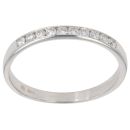 9ct White Gold 0.20ct Brilliant Cut Diamond Half Eternity Ring