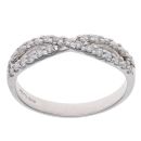 18ct White Gold 0.40ct Diamond Crossover Ring