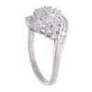 Platinum 0.60ct Diamond Cluster Ring