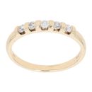 9ct Yellow Gold 0.25ct Brilliant Cut Diamond Five Stone Ring