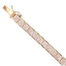 9ct Yellow Gold Cubic Zirconia Bracelet 7.5"