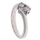 18ct White Gold 0.25ct Brilliant Cut Diamond Two Stone Ring