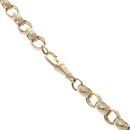 9ct Yellow Gold Patterned And Plain Belcher Chain 30"