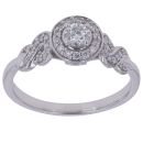 18ct White Gold 0.45ct Brilliant Cut Diamond Cluster Ring