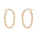9ct Yellow Gold Twist Hoop Earrings