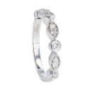 9ct White Gold 0.33ct Diamond Half Eternity Ring by Anya Belle
