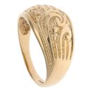 9ct Yellow Gold Filigree Patterned Signet Ring