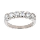 18ct White Gold 1.00ct Diamond Half Eternity Ring