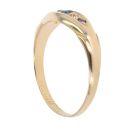 18ct Yellow Gold Sapphire and 0.05ct Diamond Ring