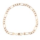 9ct Yellow Gold Figaro Bracelet 8"