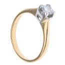 18ct Yellow Gold 0.46ct Princess Cut Diamond Solitaire Ring