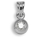 9 Carat White Gold 15pts Diamond Pendant