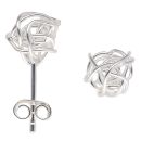 Silver Wired Ball Stud Earrings