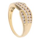 18ct Yellow Gold 0.50ct Diamond Crossover Ring