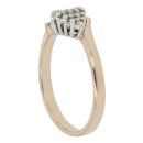 9ct Yellow Gold 0.10ct Diamond Cluster Ring