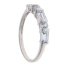 9ct White Gold Cubic Zirconia Five Stone Ring