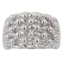 Silver Five Row Keeper Ring By Icesia