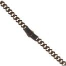 14ct Yellow Gold Monaco Black Pave Lock Curb Chain 22"