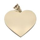 14ct Yellow Gold Plain Heart Pendant