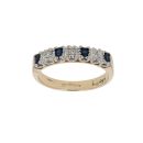 18ct Yellow Gold 0.05ct Diamond And Sapphire Ring