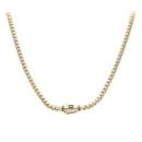 14ct Yellow Gold Monaco Cube Plain Lock Chain 24"