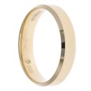 14ct Yellow Gold Bevelled Plain 5mm Wedding Band
