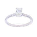 18ct White Gold 0.70ct Radiant Cut Diamond Solitaire Ring