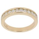 18ct Yellow Gold 0.50ct Brilliant Cut Diamond Half Eternity Ring