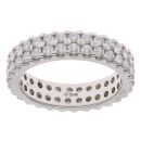18ct White Gold 1.35ct Brilliant Cut Diamond Two Row Full Eternity Ring