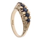 9ct Yellow Gold Five Stone Sapphire Ring