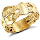 9ct Yellow Gold Buckle Ring