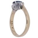 9ct Yellow Gold 0.25ct Diamond and Sapphire Three Stone Ring