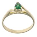 14ct Yellow Gold Diopside Single Stone Ring