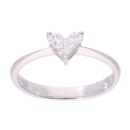 18ct White Gold 0.30ct Diamond Heart Ring