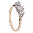 9ct Yellow Gold 0.20ct Brilliant Cut Diamond Trilogy Ring