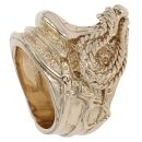 9ct Yellow Gold Patterned Saddle Ring