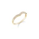 9ct Yellow Gold 0.08ct Diamond Wishbone Ring