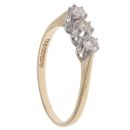 9ct Yellow Gold 0.33ct Brilliant Cut Diamond Trilogy Ring