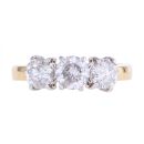 18ct Yellow Gold 1.79ct Diamond Trilogy Ring